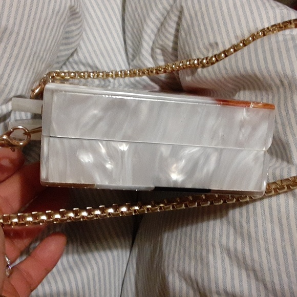 NWOT Artist Elizabeth Sutton Lucite Acrylic Collection Clutch" Lit"/ 7" W - Picture 3 of 10
